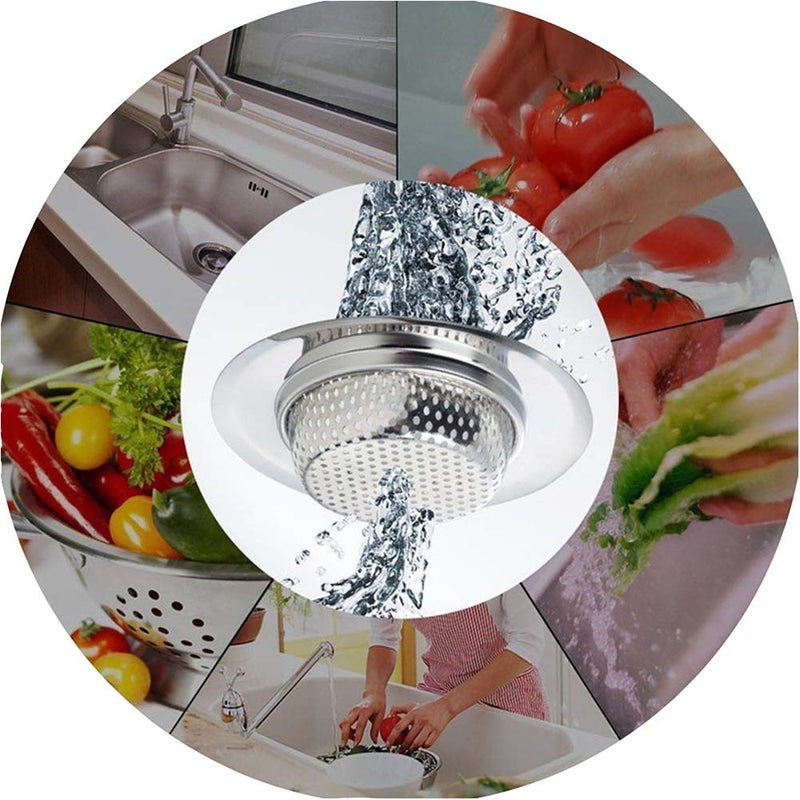 BESSEEK Kitchen Sink Strainer Stainless Steel Sink Strainer with Large Wide Rim 4.5" for Mesh Sink Strainer, Bathroom, Slop, Laundry, RV, Lavatory, Large (Pack of 2) - Image 5